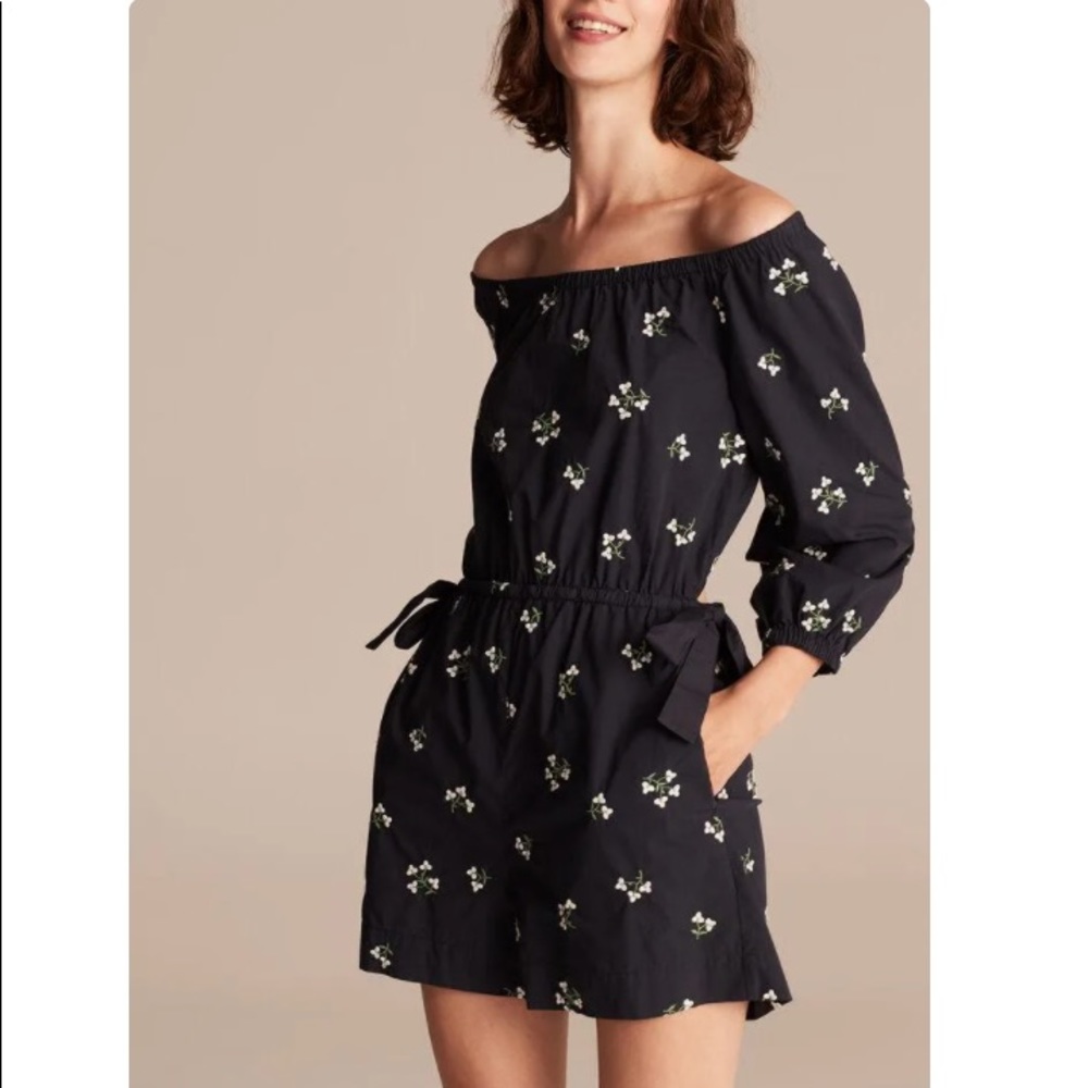 NWT Rebecca Taylor La Vie Blue Floral Romper